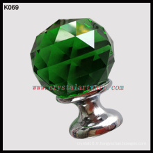 verre vert boule de cristal boutons poignée push pull en gros